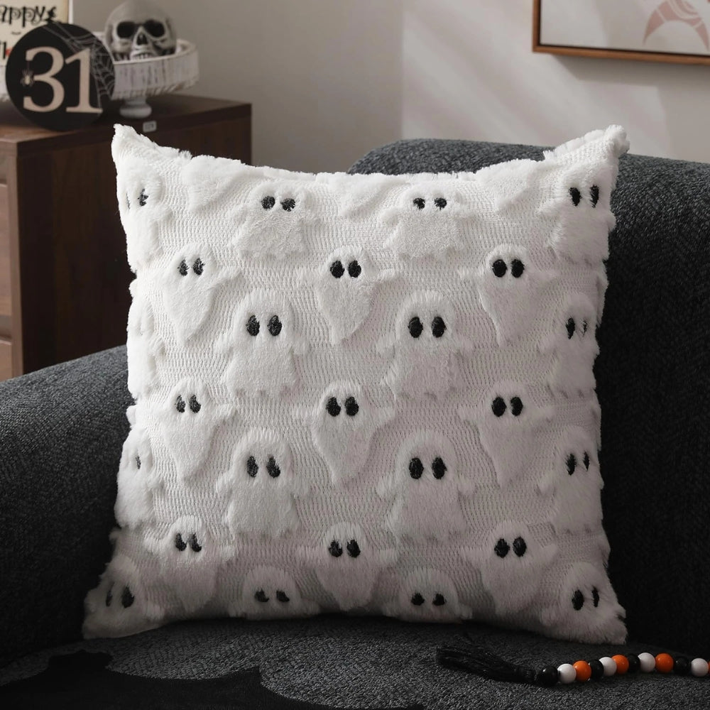 Avelena | Spooky Ghost Plüsch Halloween Kissenbezug