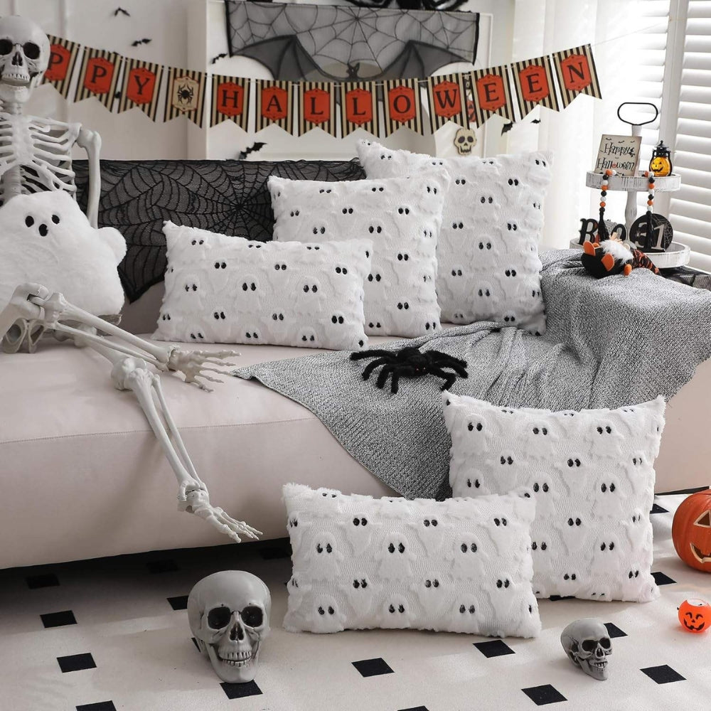 Avelena | Spooky Ghost Plüsch Halloween Kissenbezug