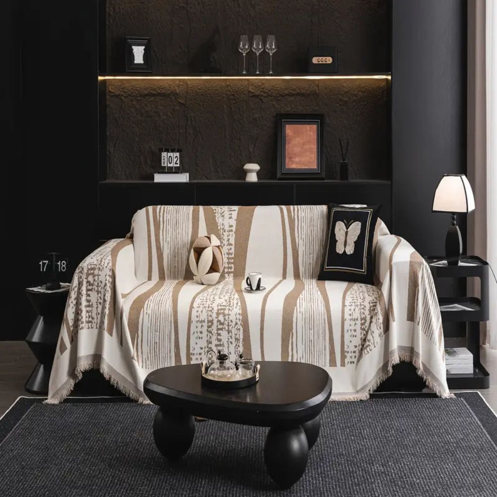 Avelena | Stein Bohemian-Fransen Sofa Bezug