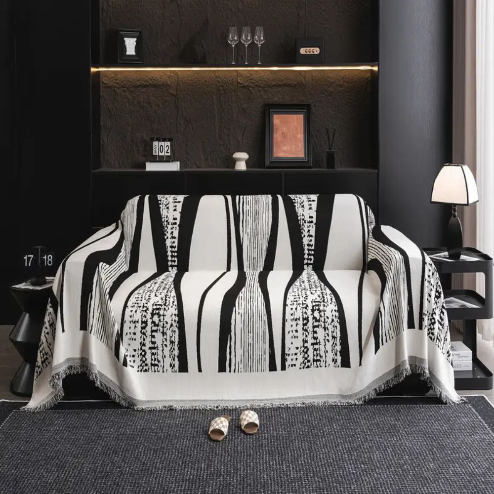 Avelena | Stein Bohemian-Fransen Sofa Bezug