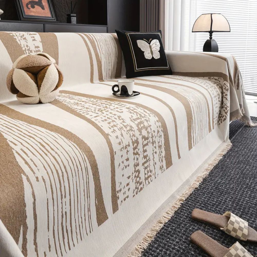 Avelena | Stein Bohemian-Fransen Sofa Bezug
