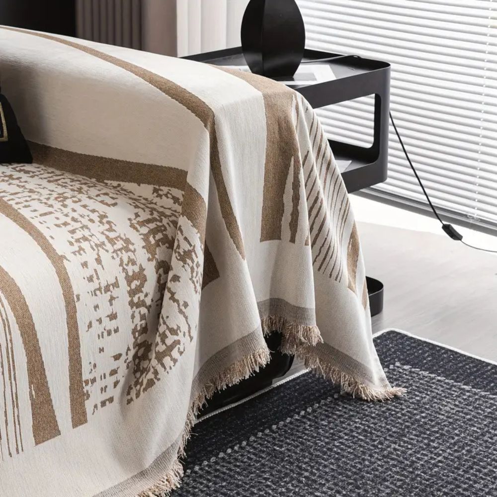 Avelena | Stein Bohemian-Fransen Sofa Bezug