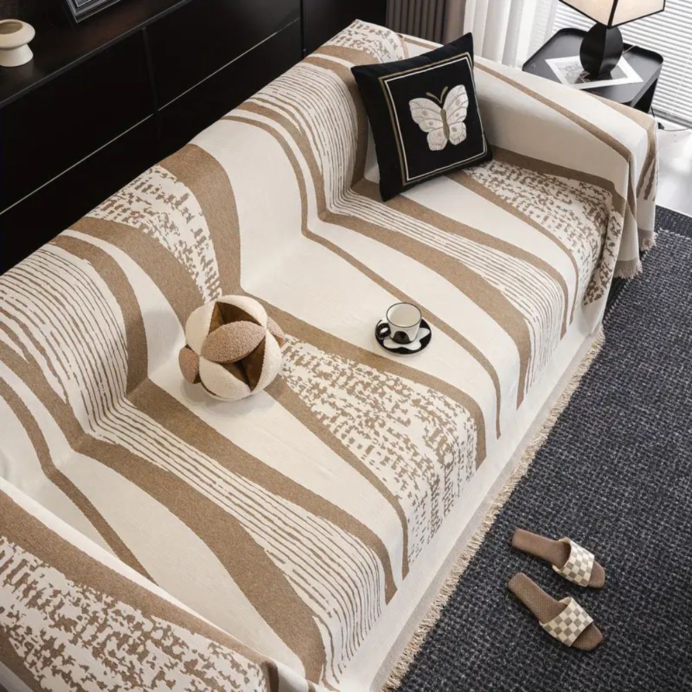 Avelena | Stein Bohemian-Fransen Sofa Bezug