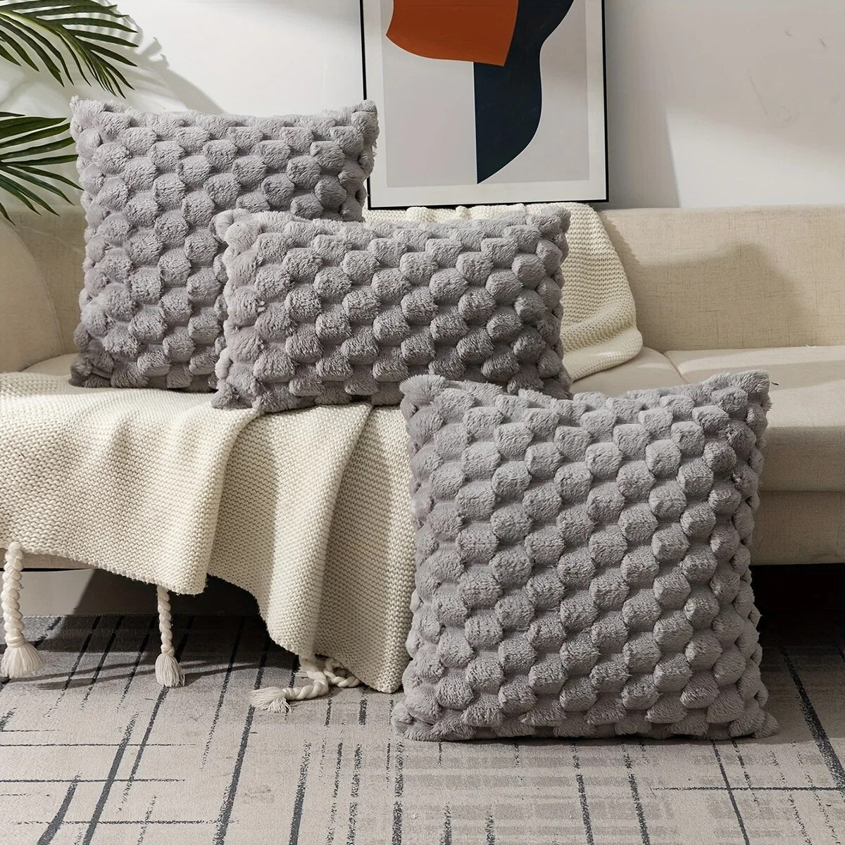 Avelena | Stricken Throw Square Kissen