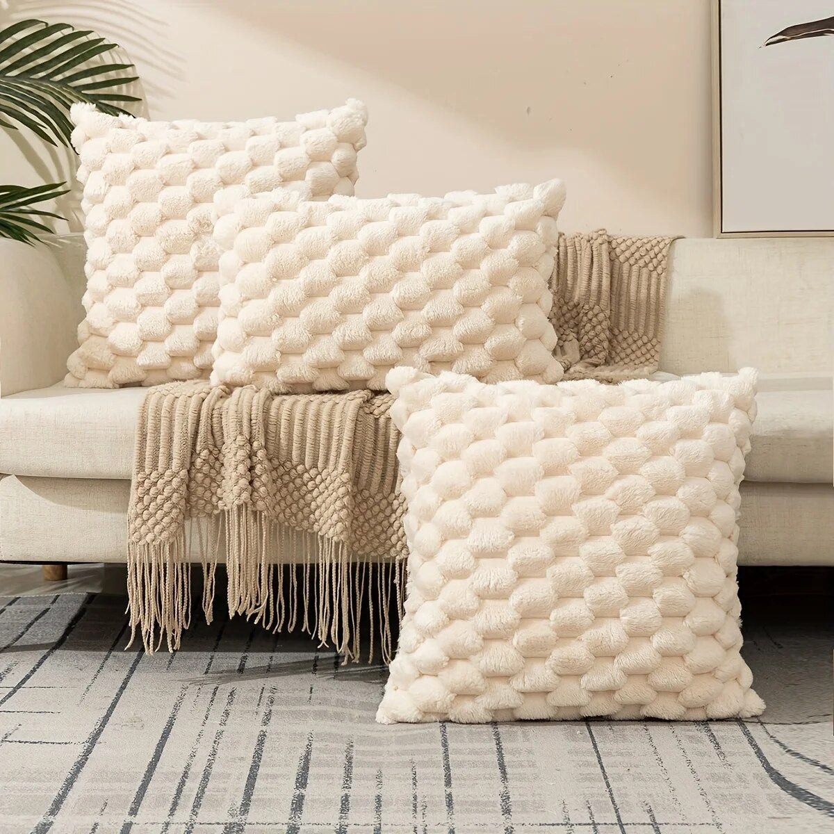 Avelena | Stricken Throw Square Kissen