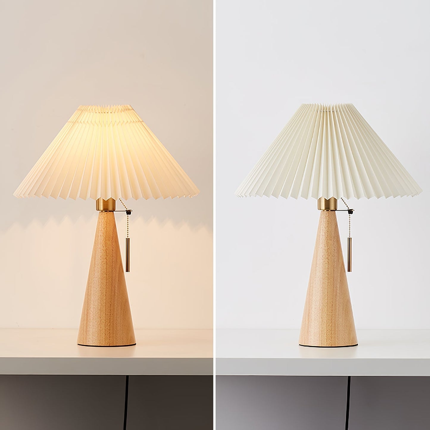 Avelena | AntiqueRadiance – Elegante Holz- und Metalltischlampe