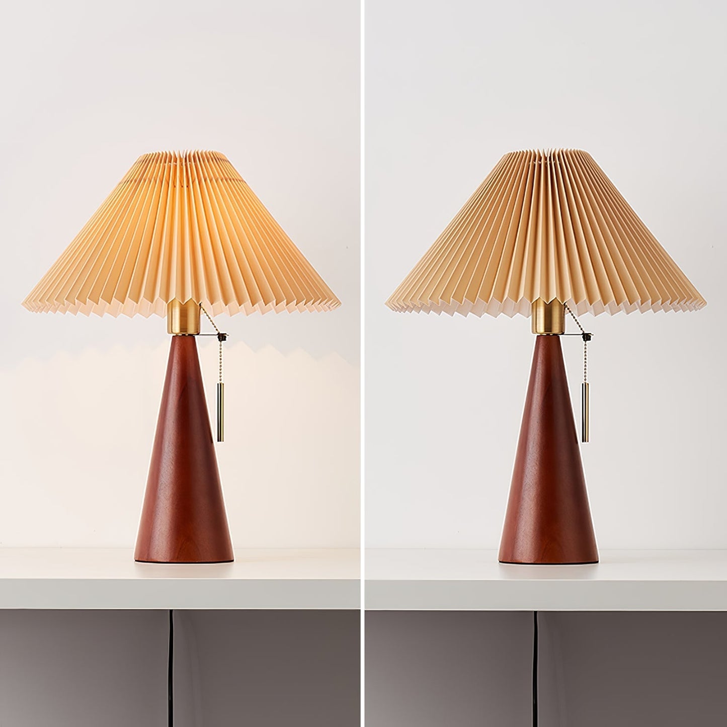 Avelena | AntiqueRadiance – Elegante Holz- und Metalltischlampe