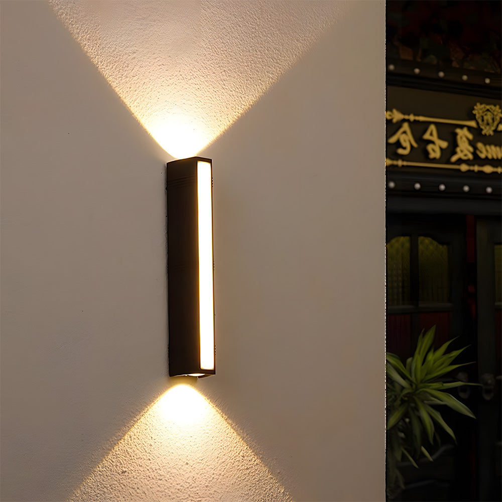 Avelena | Ultra-helle Außen-LED-Wandleuchte – Modernes wasserdichtes Up & Down-Design für Garten, Terrasse und Eingänge