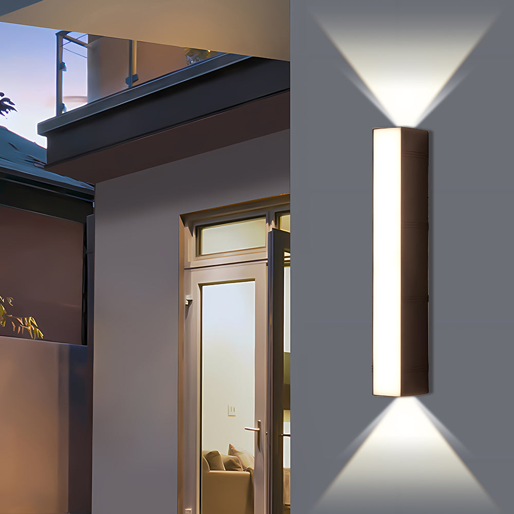 Avelena | Ultra-helle Außen-LED-Wandleuchte – Modernes wasserdichtes Up & Down-Design für Garten, Terrasse und Eingänge
