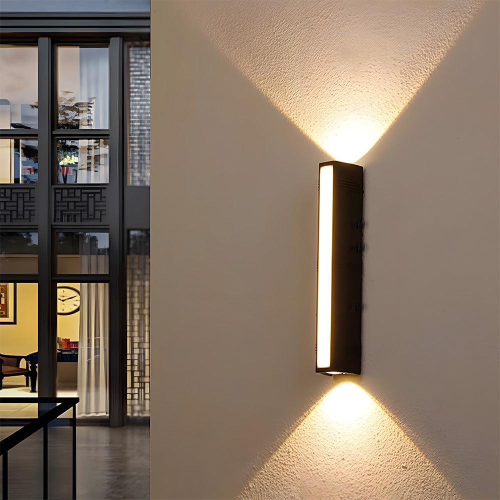Avelena | Ultra-helle Außen-LED-Wandleuchte – Modernes wasserdichtes Up & Down-Design für Garten, Terrasse und Eingänge