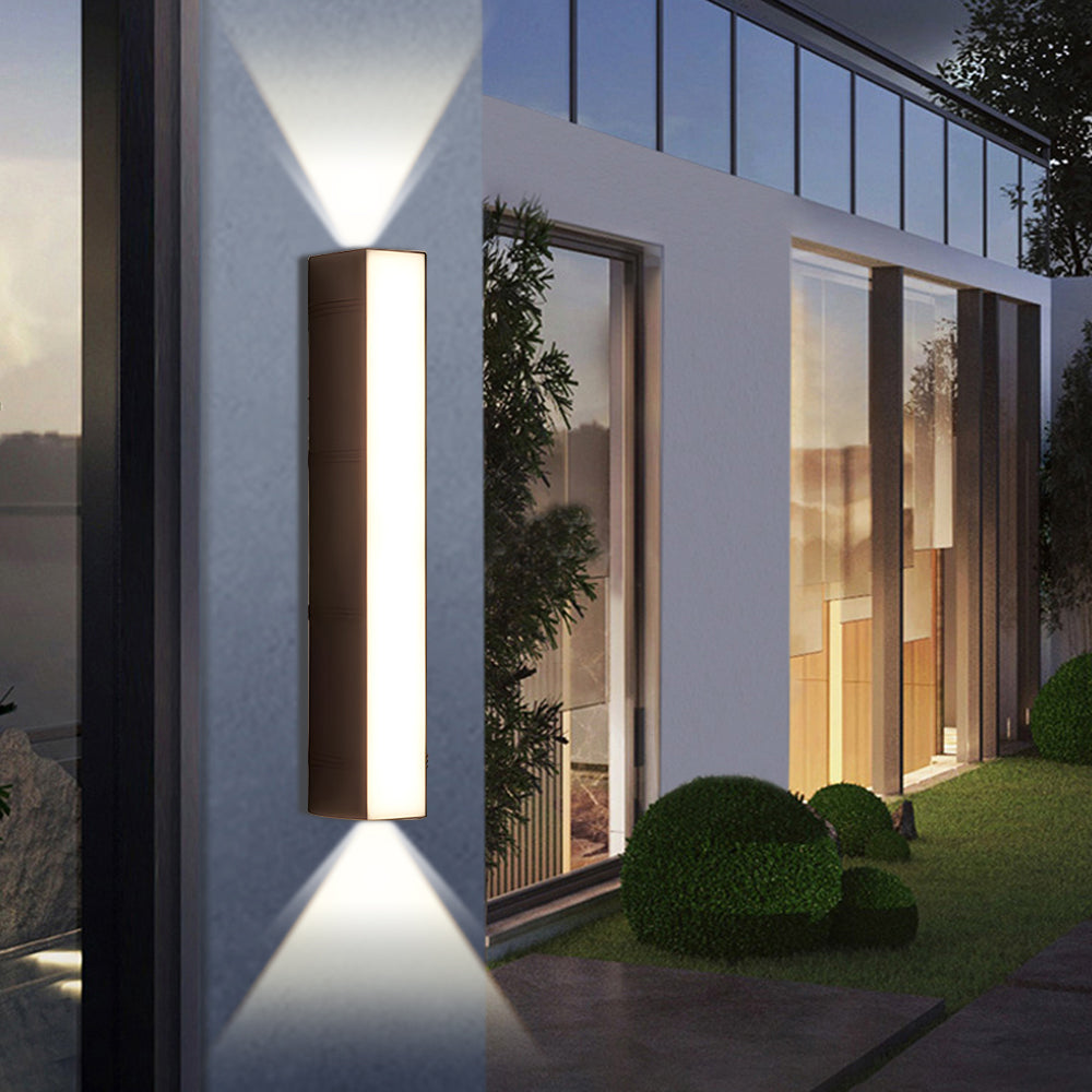 Avelena | Ultra-helle Außen-LED-Wandleuchte – Modernes wasserdichtes Up & Down-Design für Garten, Terrasse und Eingänge