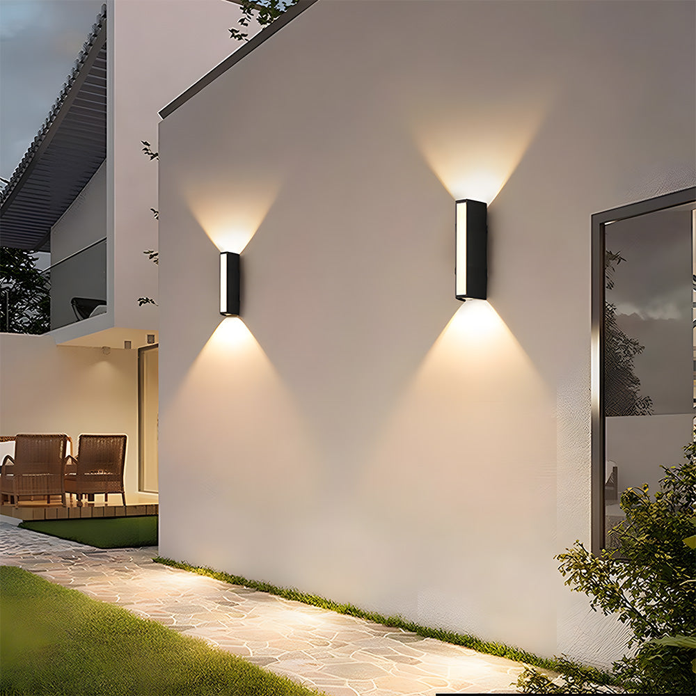 Avelena | Ultra-helle Außen-LED-Wandleuchte – Modernes wasserdichtes Up & Down-Design für Garten, Terrasse und Eingänge