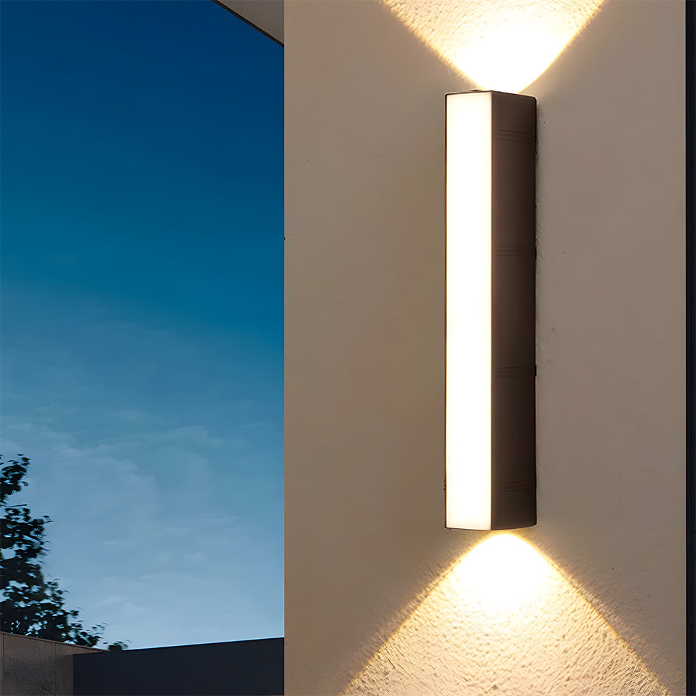 Avelena | Ultra-helle Außen-LED-Wandleuchte – Modernes wasserdichtes Up & Down-Design für Garten, Terrasse und Eingänge