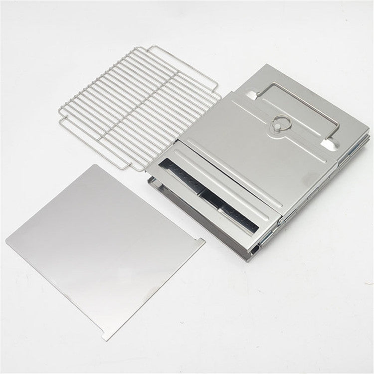 Avelena | Tragbarer Edelstahl Klappgrill Holzkohlegrill Grill Outdoor Camping Holzofen
