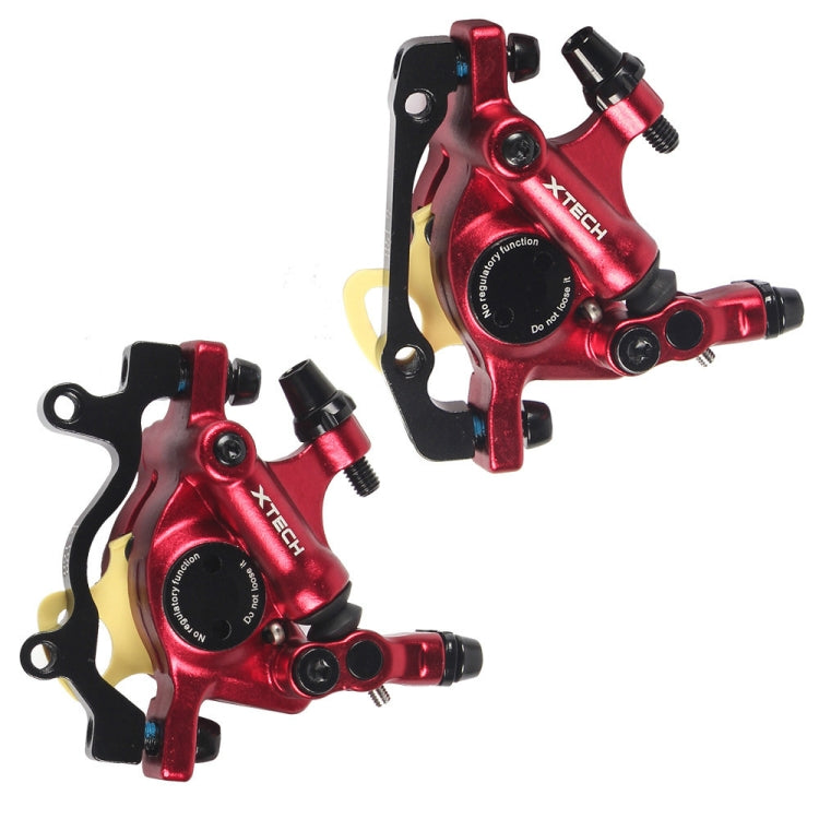 Avelena | ZOOM HB100 Mountainbike Hydraulikbremssattel Klappfahrrad Kabelzug Hydraulikscheibenbremssattel, Stil: Vorne und Hinten (Rot)