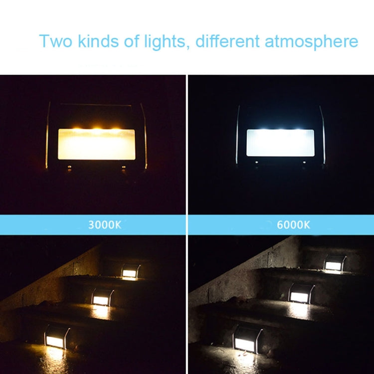 Avelena | 2PCS Solar Edelstahl 3 LED Treppen Wandlampe Außen Gartenzaun Licht (Weißes Licht)