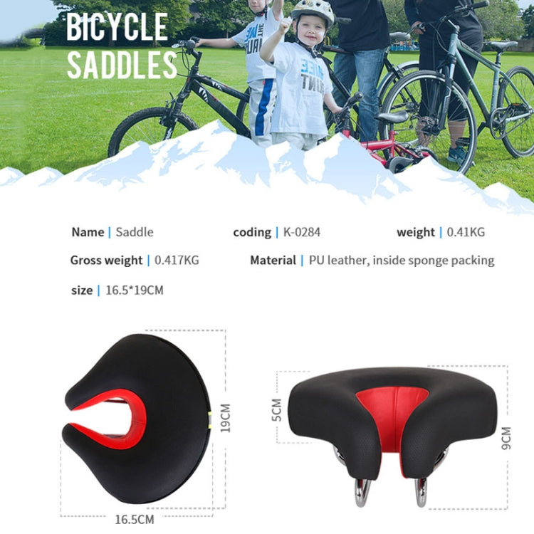 Avelena | Noseless Fahrrad Sattel Mountain Bike Verdickte Weiche Polsterung (Schwarz)