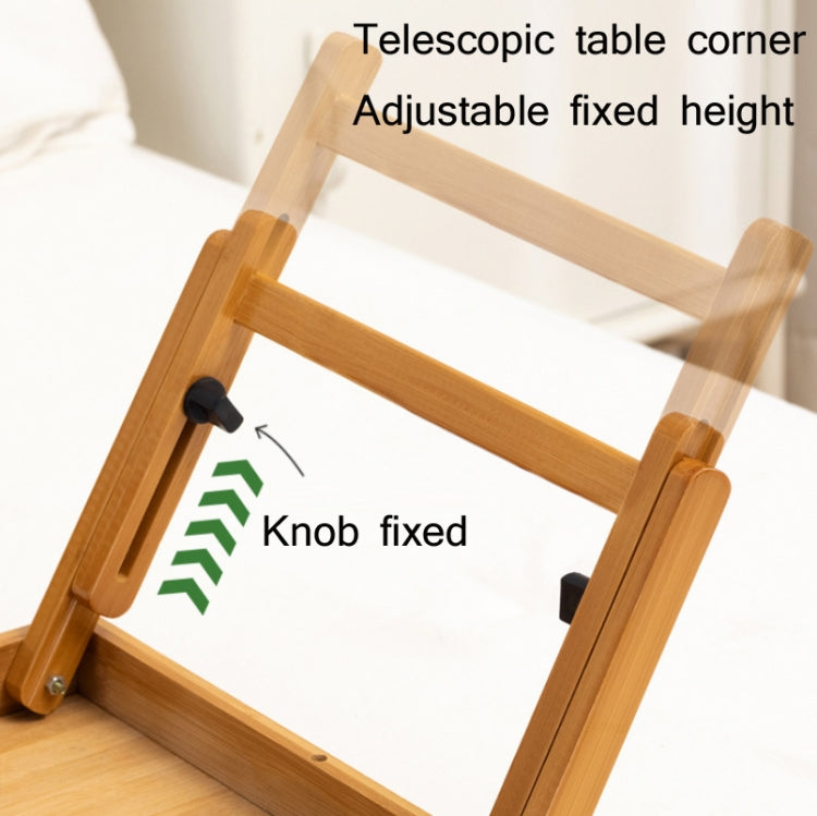 Avelena | 741ZDDNZ Bett Benutzung Klappbare Höhenverstellbare Laptop Tisch Wohnheim Studium Tisch, Spezifikation: Klassische Teefarbe 64cm Dicke Bambus