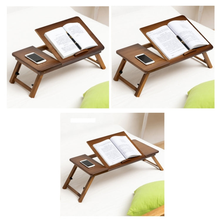 Avelena | 741ZDDNZ Bett Benutzen Faltbare Höhenverstellbare Laptop-Schreibtisch Wohnheim Studien-Schreibtisch, Spezifikation: Klassische Teefarbe 88cm Dicke Bambus
