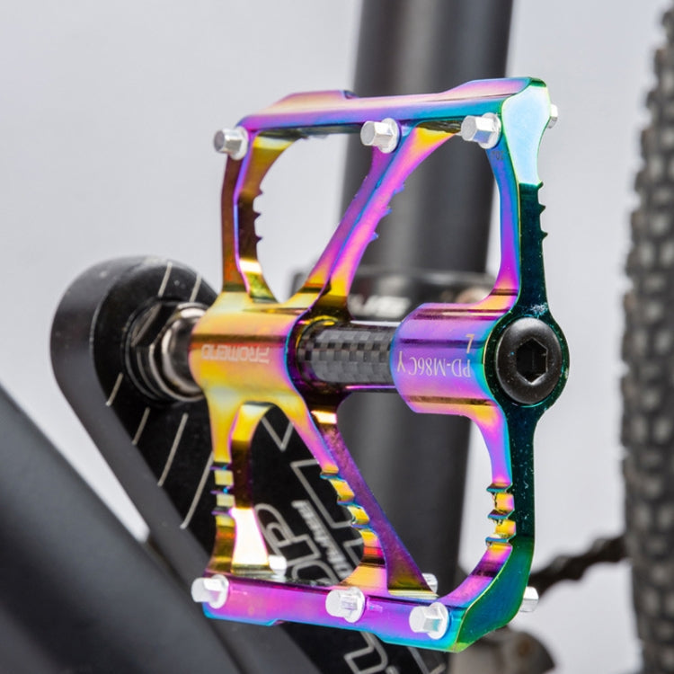 Avelena | 1 Paar PROMEND Drei Peilin Lager Aluminiumlegierung CNC Fahrrad Bunte Pedale PD-M86CY