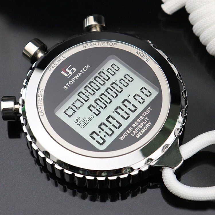 Avelena | YS Metall Stoppuhr 3 Reihen Anzeige Lauftraining Elektronische Timer, Stil: YS-5100 100 Speicher