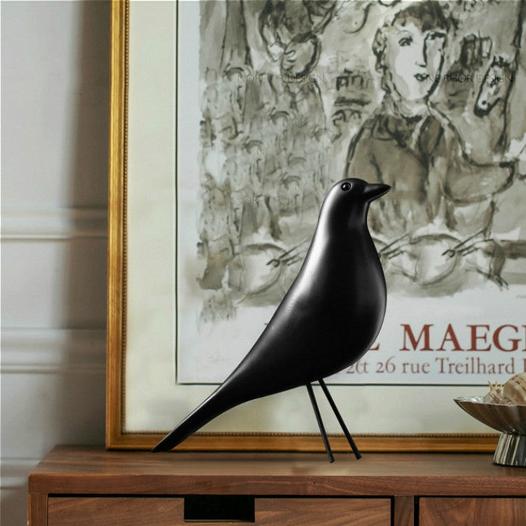 Avelena | Resin Craft Vogel Figurine Büro Ornamente Heim Dekoration Zubehör (Schwarz)