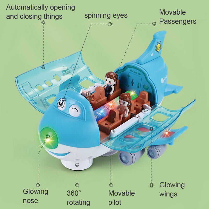 Avelena | 360° drehbares elektrisches Flugzeugspielzeug