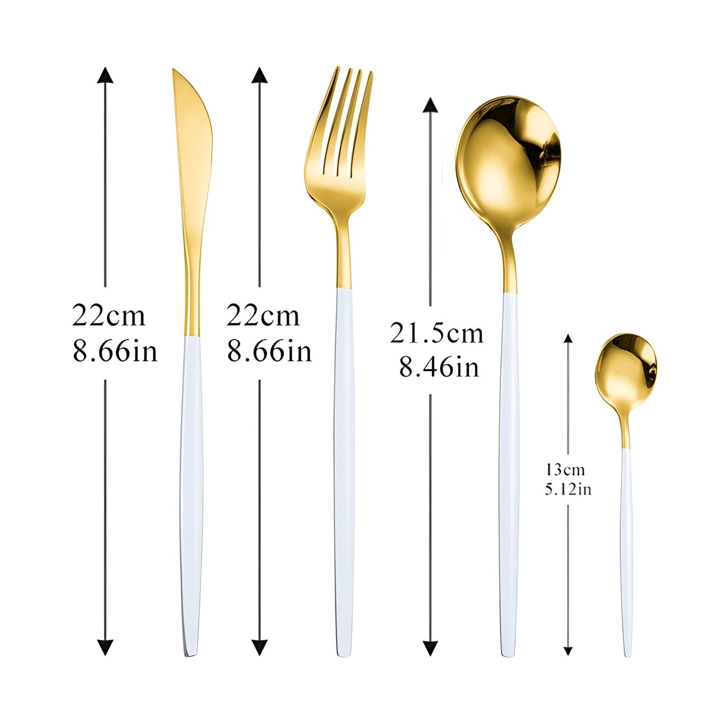 Avelena Gold Besteckset für Stilbewusste: Modernes Design