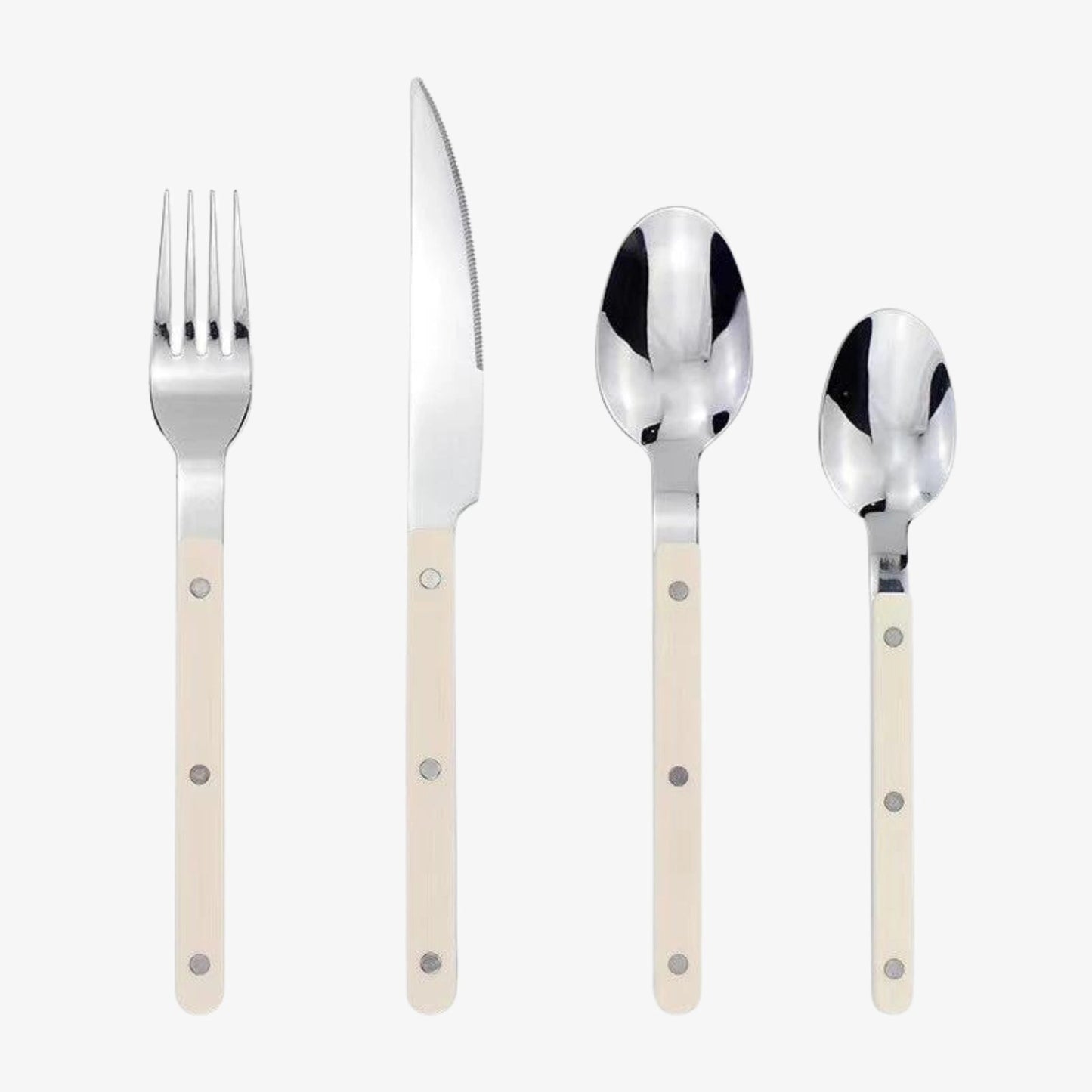 Avelena Besteckset 24 Teile mit stylish schwarzem Griff
