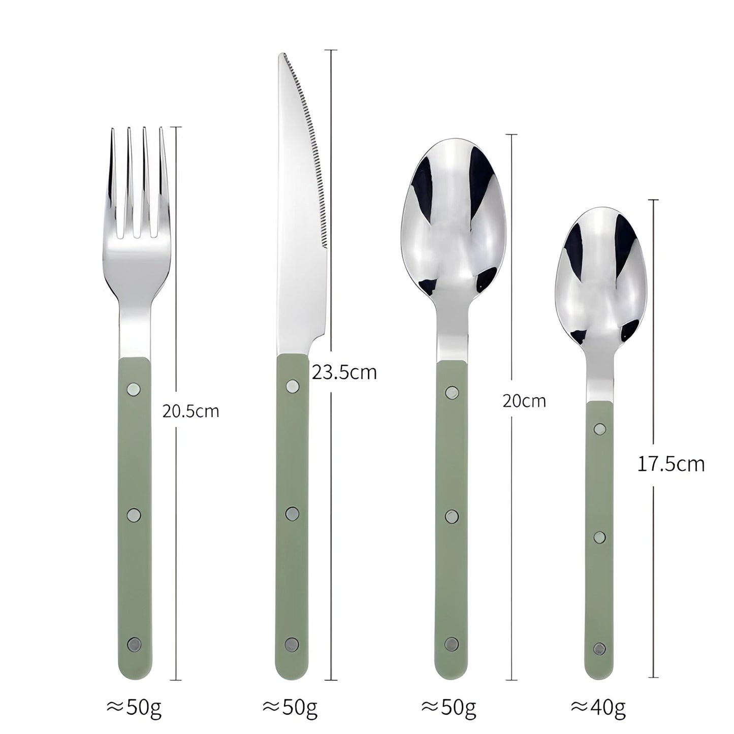 Avelena Besteckset 24 Teile mit stylish schwarzem Griff