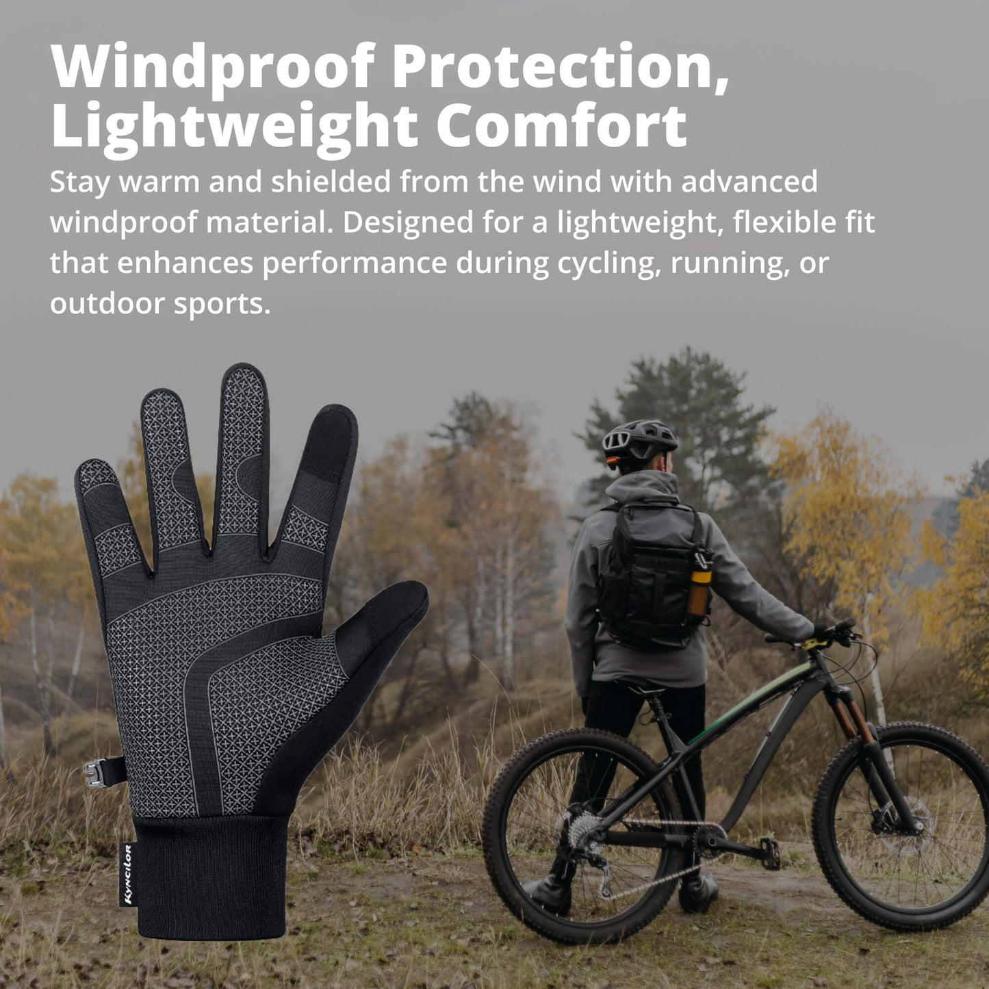 Avelena | Thermische Winter Fahrradhandschuhe UK | Wasserdicht, Winddicht & Touchscreen Warme Laufhandschuhe für Herren & Damen