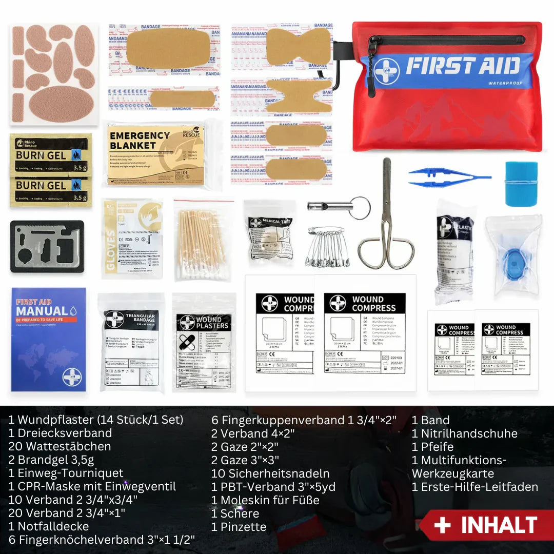 Avelena | Wasserdichtes First Aid Notfall-Set – Praktisches First Aid Kit Für Outdoor Und Reisen