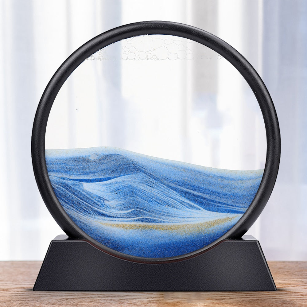 Avelena | Royaleva Bewegende Sandkunst Skulptur - LED Beruhigende Schreibtisch Dekoration