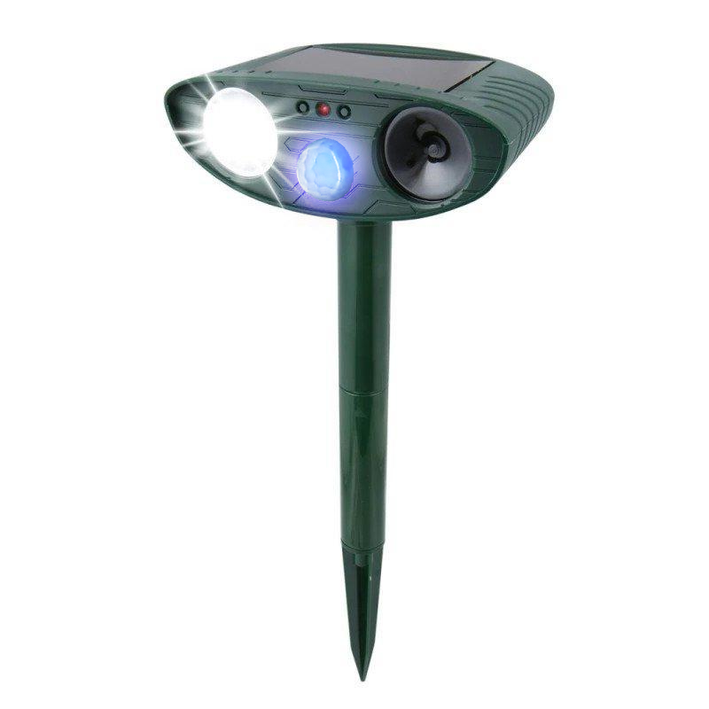 Avelena | Solar-powered ultrasonic rabbit repeller with flashing light – Effective pest control for gardens and yards
