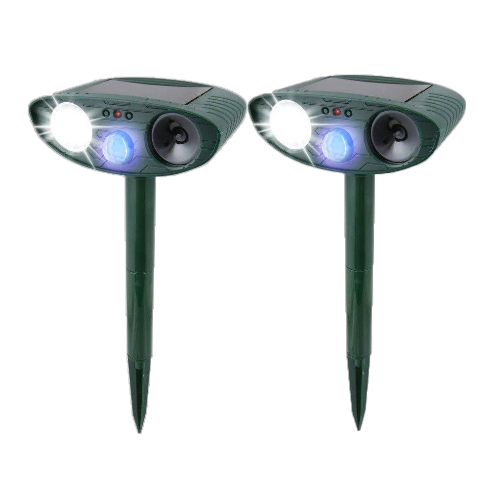 Avelena | Solar-powered ultrasonic rabbit repeller with flashing light – Effective pest control for gardens and yards