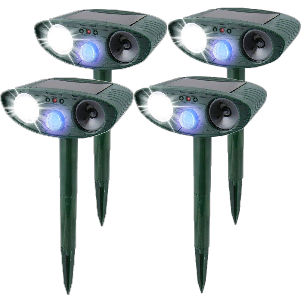 Avelena | Solar-powered ultrasonic rabbit repeller with flashing light – Effective pest control for gardens and yards