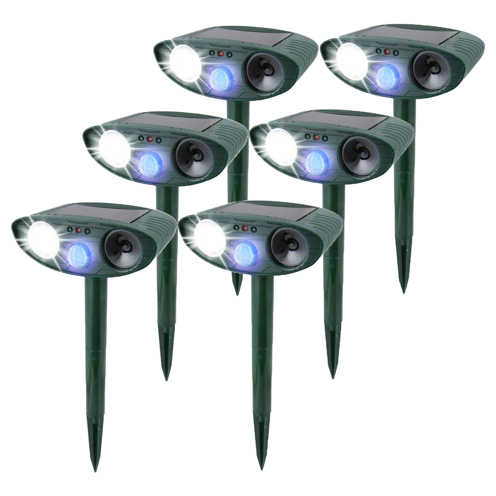 Avelena | Solar-powered ultrasonic rabbit repeller with flashing light – Effective pest control for gardens and yards