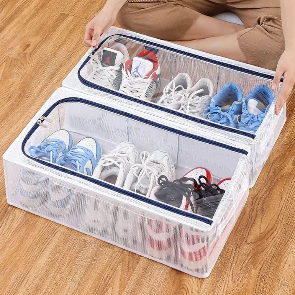 Avelena | Stapelbare Schuhbox mit Sichtfenster, Belüftung & wasserdichtem Schutz