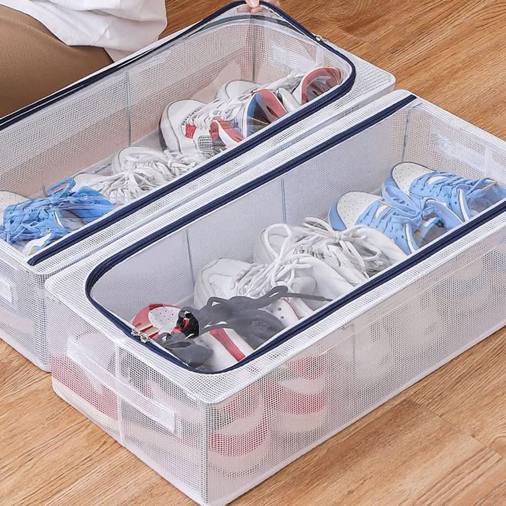 Avelena | Stapelbare Schuhbox mit Sichtfenster, Belüftung & wasserdichtem Schutz