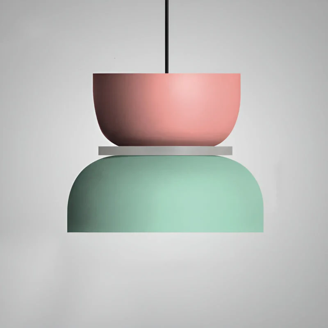 Avelena | VividGlow – Bunte Macaron LED Pendelleuchte | Modern, Stilvoll & Energieeffizient