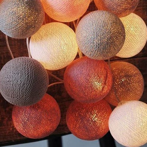 Avelena | Royallure Baumwollballon-Lichterkette – Gemütliche Dekoration für Zuhause & Feiern