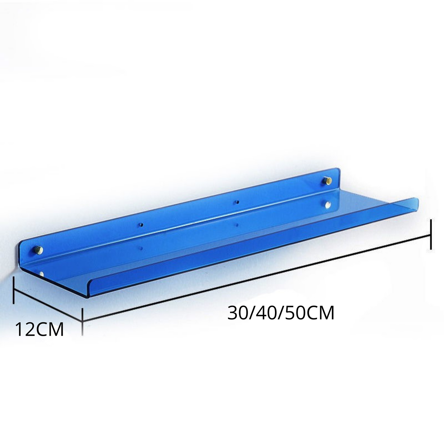 Avelena | Wandregal Schwimmend - Wandregal Industriell - Duschregal - Duschbrett - Blau