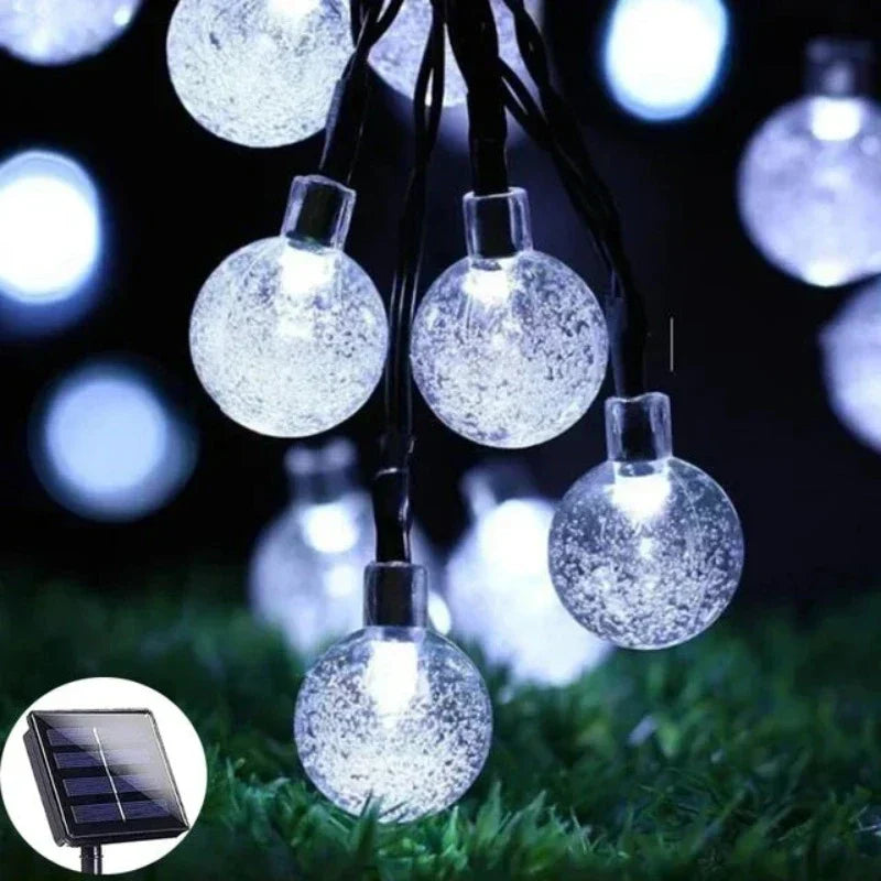 Avelena | SunShade Solar Lantern String Lights – Wetterfeste Außen-LED-Dekoration