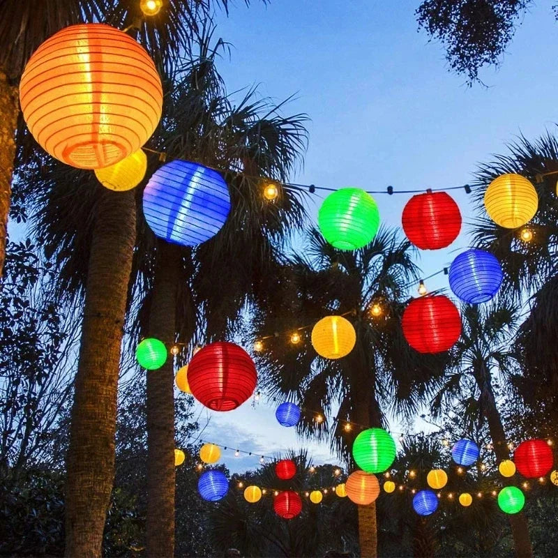 Avelena | SunShade Solar Lantern String Lights – Wetterfeste Außen-LED-Dekoration