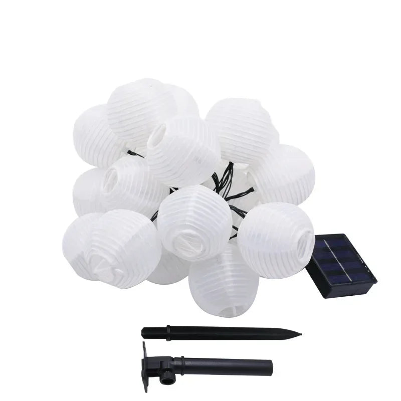 Avelena | SunShade Solar Lantern String Lights – Wetterfeste Außen-LED-Dekoration