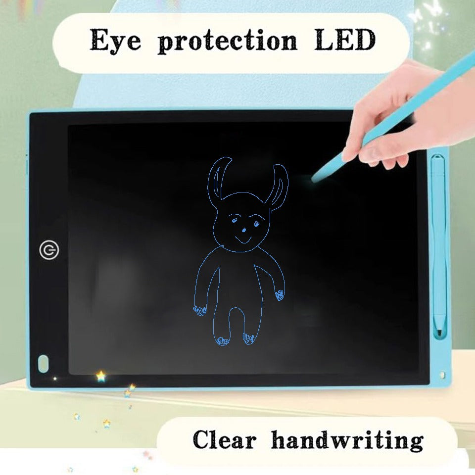 Avelena | 12-Zoll LCD-Schreibtafel - Radierbares Kritzelbrett für Kinder, wiederverwendbares Lern-Notizbuch