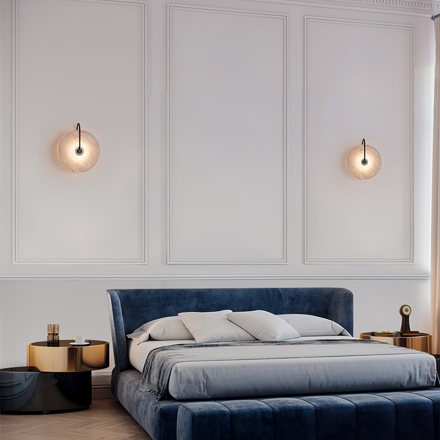 Avelena | Weiße Alabaster-Wandlampe
