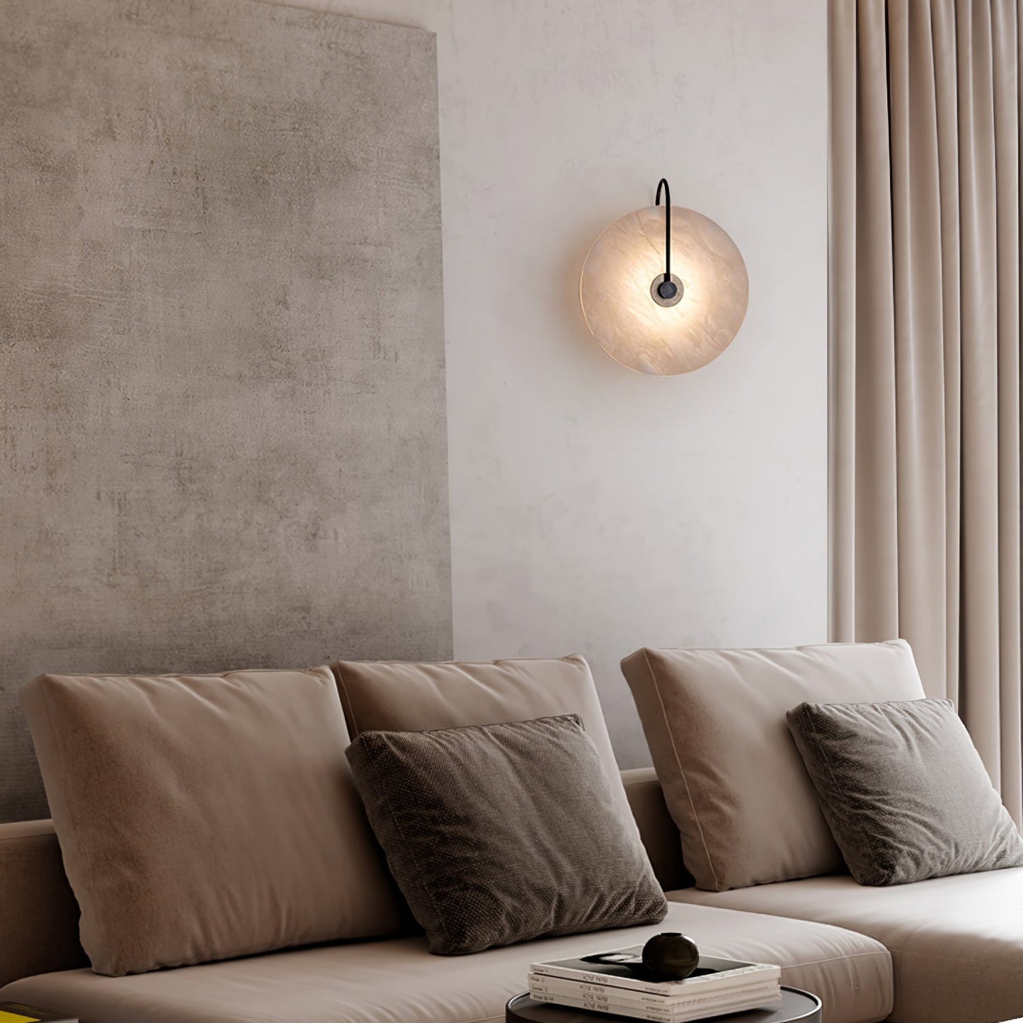 Avelena | Weiße Alabaster-Wandlampe