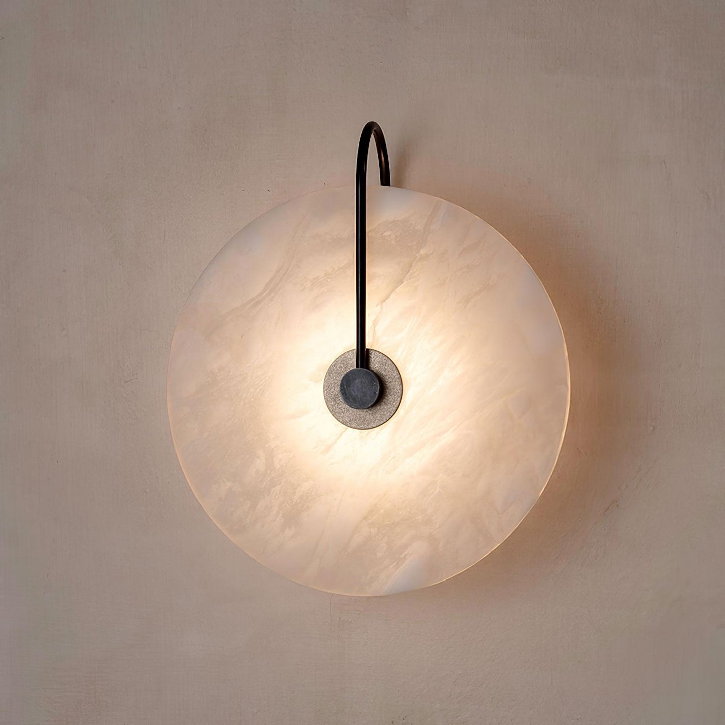 Avelena | Weiße Alabaster-Wandlampe