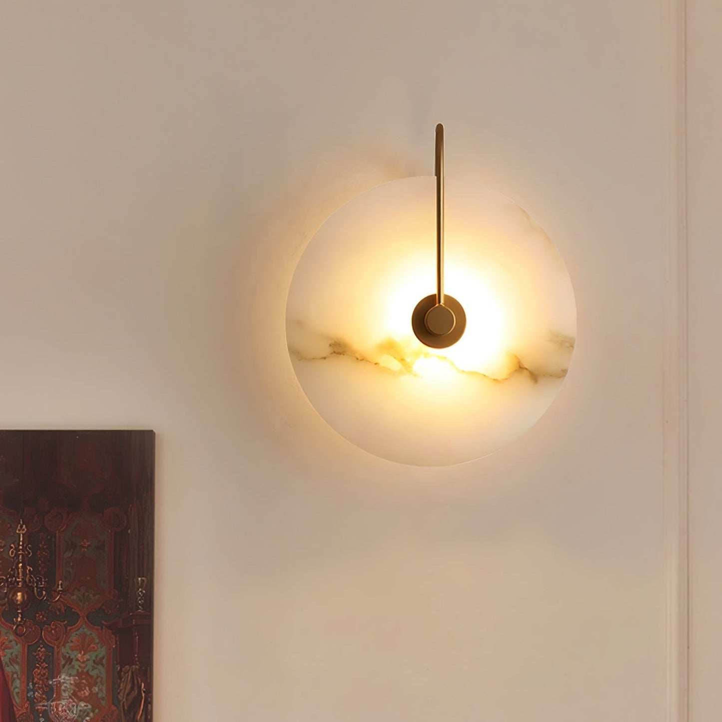 Avelena | Weiße Alabaster-Wandlampe